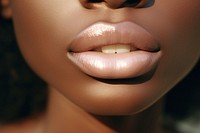 Black woman lip skin perfection cosmetics. AI generated Image by rawpixel.