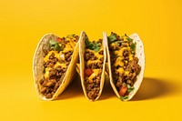 Tacos breakfast food yellow. AI generated Image by rawpixel.