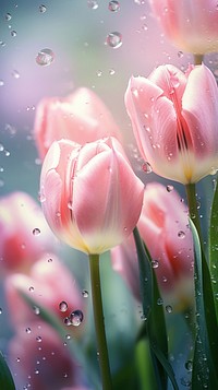 Tulips outdoors blossom flower. AI generated Image by rawpixel.
