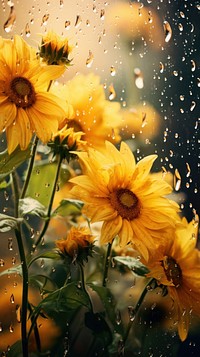 Sunflowers outdoors nature petal. AI generated Image by rawpixel.