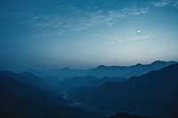 Mountain moon sky landscape. AI generated Image by rawpixel.