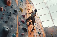 A rock climbing recreation adventure outdoors. AI generated Image by rawpixel.