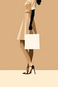 Woman shopping bag footwear. AI generated Image by rawpixel.
