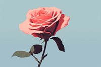 Single rose flower plant inflorescence. AI generated Image by rawpixel.