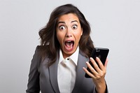 Business woman shouting screen adult. AI generated Image by rawpixel.