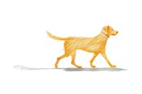Dog walking drawing animal mammal. AI generated Image by rawpixel.