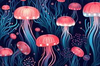 Jellyfishs pattern invertebrate backgrounds. AI generated Image by rawpixel.