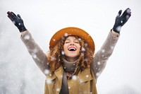 Woman snow outdoors winter. AI generated Image by rawpixel.