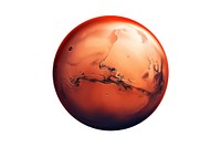Mars sphere space white background. AI generated Image by rawpixel.
