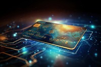 Digital credit card online technology text illuminated. AI generated Image by rawpixel.