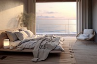 Interior bedroom architecture furniture building. AI generated Image by rawpixel.