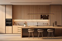 Luxury modern apartment kitchen furniture cupboard. AI generated Image by rawpixel.