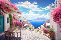 Greece architecture building outdoors. AI generated Image by rawpixel.
