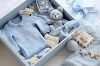 Baby accessories toy gift blue. AI generated Image by rawpixel.