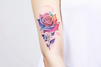 Rose tattoo flower arm. AI generated Image by rawpixel.