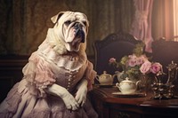 Bulldog bulldog portrait mammal. AI generated Image by rawpixel.