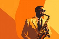 Saxophone player adult saxophonist performance. AI generated Image by rawpixel.