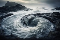 Nature sea waterfall outdoors. AI generated Image by rawpixel.