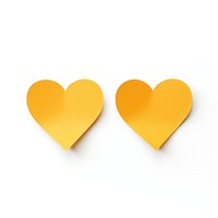 Two sticky note heart white background romance. AI generated Image by rawpixel.