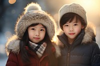 Chinese kids portrait jacket winter. AI generated Image by rawpixel.