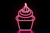 Cupcake light neon dessert. AI generated Image by rawpixel.