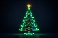 Christmas tree light neon illuminated. AI generated Image by rawpixel.