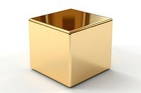 Cube gold white background simplicity. AI generated Image by rawpixel.