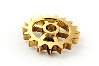 Gear gold wheel white background. AI generated Image by rawpixel.