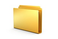 Folder icon gold white background simplicity. 