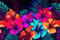 Tropical flowers frame pattern plant art. AI generated Image by rawpixel.