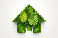 Green leaf covered a house icon plant annonaceae vegetable. AI generated Image by rawpixel.