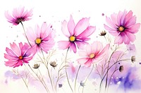 Cosmos flowers blossom pattern nature. AI generated Image by rawpixel.