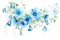 Blue flowers pattern nature plant. AI generated Image by rawpixel.