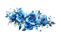 Blue roses pattern flower nature. AI generated Image by rawpixel.