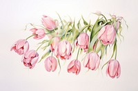 Tulip flowers painting nature plant. AI generated Image by rawpixel.