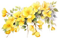 Yellow flowers painting nature plant. AI generated Image by rawpixel.