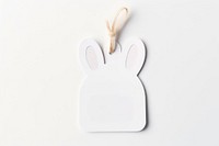 Paper label bunny shape white white background representation. AI generated Image by rawpixel.