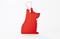 Price tag paper label dog shape white background representation celebration. AI generated Image by rawpixel.