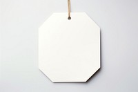 Price tag paper label hexagon shape white white background hanging. AI generated Image by rawpixel.