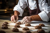 Chef making cookie chocolate cooking adult food. AI generated Image by rawpixel.