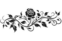 Rose graphics pattern black. AI generated Image by rawpixel.
