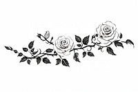 Rose graphics pattern drawing. AI generated Image by rawpixel.