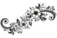 Flower graphics pattern white. AI generated Image by rawpixel.