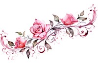 Pink roses graphics pattern flower. AI generated Image by rawpixel.