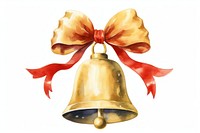 Chrismas bell white background celebration decoration.