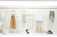 A website fashion homepage closet accessories coathanger. AI generated Image by rawpixel.
