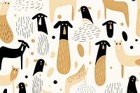 Minimal dog illustrations drawing backgrounds pattern. AI generated Image by rawpixel.