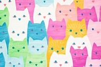 Cat pattern art backgrounds mammal. AI generated Image by rawpixel.