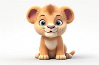 Cute baby lion cartoon mammal animal. AI generated Image by rawpixel.