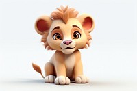 Cute baby lion cartoon mammal animal. AI generated Image by rawpixel.